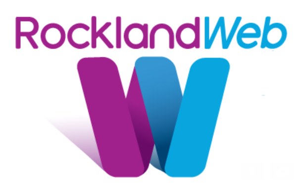 Logo for the Rockland Web Design, an annual corporate sponsor of the Stony Music Fest.